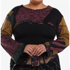 Disney The Nightmare Before Christmas Sally Bolero Crop Shrug Plus Size 2 Nwt